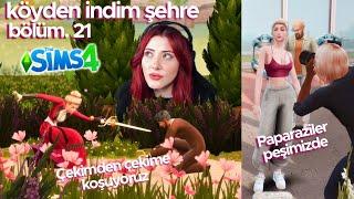 Şehirdeki dairemiz ve ün ve paparaziler | köyden indim şehre #21 |  The sims 4 oynuyoruz