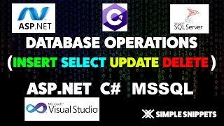 Insert Update Delete in ASP.NET with C# | Database Operations in C# ASP.NET