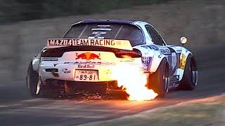 BEST of Exhaust Flames, Bangs, Anti-Lag & Backfire Sounds| 4-Rotor RX7, Gintani SVJ, S1 Pikes Peak