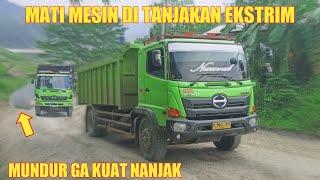 DETIK-DETIK DUMP TRUCK HINO FG 235 JJ MATI MESIN DI TANJAKAN EKSTRIM MUNDUR JAUH