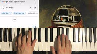 Google Books Ngram Viewer Meme Song (Piano Tutorial Lesson)