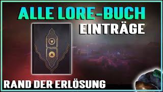 Alle Lore-Buch Einträge im Raid Rand der Erlösung Destiny 2 (GER)