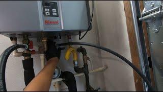 Rinnai Tankless Water Heater Flush Maintenance DIY (RSC160iN)