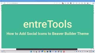 How to Add Social Icons to Beaver Builder Theme