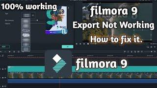 Filmora 9 Does Not Exporting Video How to Fix || How to Fix Filmora 9 Not Exporting Video ||
