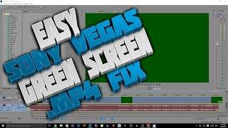 Sony Vegas Pro 13 .MP4 Green Screen Fix (works with All Sony Vegas)