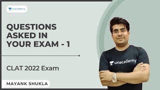 Questions Asked in Your Exam - 1 | Quantitative Techniques | CLAT 2022 | Mayank Shukla