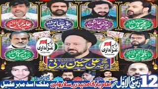 Live Majlis 12 Rabi ul Awal 2024 imam Bargah Haiderya Salr Wahan