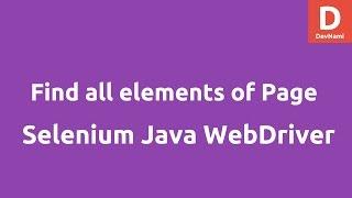 Find all elements of Web Page Selenium Java