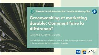 Conférence sur le Greenwashing avec Roland Moreau et Sango