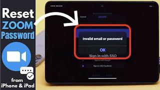 Reset Zoom Meeting Password on iPad/iPhone (Forgotten Password)