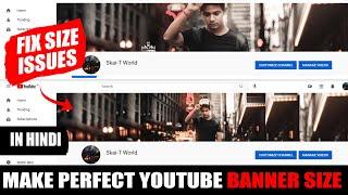 Youtube Banner sizes issue fix with the help of Photoshop|Tutorial in Hindi