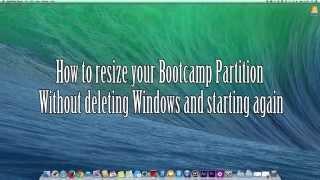 How to resize your bootcamp partition without deleteing windows. Disk partitioning