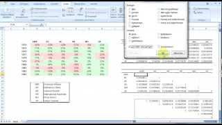 Calculating correlation matrix using Excel