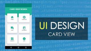 CardView UI Design Android Studio | Using Grid Layout