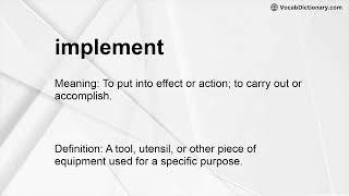 implement Meaning