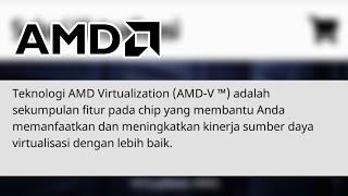 Cara Mengaktifkan/Enable AMD Virtualization