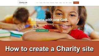 How to create a Charity site