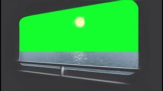 Ship Green Screen HD Video Effect. Chroma key window