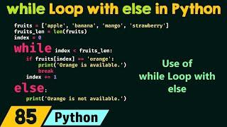 while Loop with else in Python