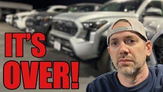 IT'S OFFICIAL! TOYOTA TACOMA Sales FLOP! LOT ROT BEGINS!