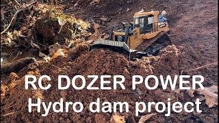 HUINA 1569 DOZER DOING WORK!! | HYDRO ELECTRIC DAM PART 2 #asmr #construction #rc #huina #dozer