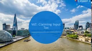 Croner Taxwise eCPD - VAT Claiming Input Tax August 2019