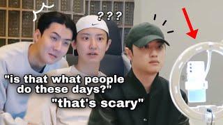 exo members discover tiktok