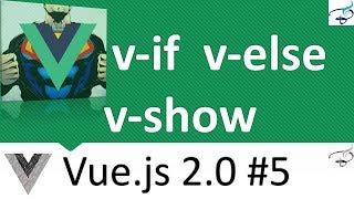 Vuejs 2.0 Beginner Series | V-if, V-else, V-show and an example project #5