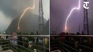 Lightning strikes Bijli Mahadev temple in Himachal’s Kullu