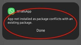 app not installed as package conflicts with an existing package