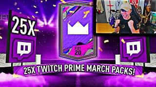 opening 25x Twitch Prime March Packs on FIFA 20…
