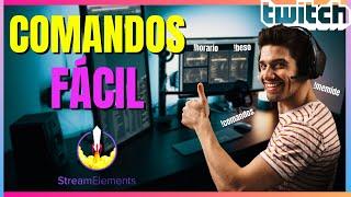 🟣Comandos para TWITCH Streamelements *Fácil y Rápido*