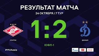 «Спартак» - «Динамо». Обзор матча | 7 тур | ЮФЛ-1 2020/21