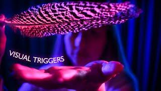 ASMR visual triggers with RAIN SOUND for sleep and relax  ASMR no talking, dark background