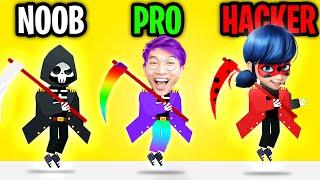 Can We Go NOOB vs PRO vs HACKER In DEATH INCOMING!? (ALL LEVELS!)