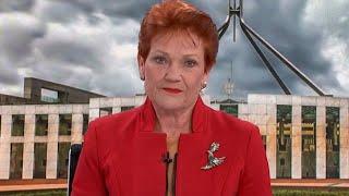 ‘I’m standing up for the Jewish’: Pauline Hanson told to remove Israel scarf in parliament