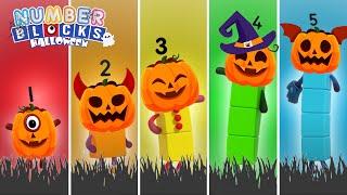 Halloween Numberblocks Monsters, NumberColours and NumberBlocks 33 37, Eating Simulation by Algodoo