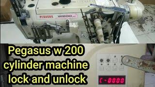 Pegasus w200 cylinder machine lock and unlock / ho hsing control box lock and unlock