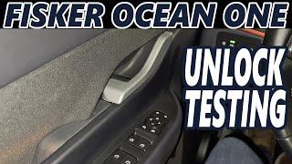 Fisker Ocean One - Unlock Testing