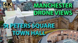 St Peters Sq Manchester Drone Views Aug 2024