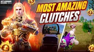 Lightning Fast Clutches  | Full Rush SOLO Vs SQUAD Fastest Clutches in Rank Push Lobby | BGMI