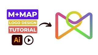 How to design M+Map Letter Logo in a Few minutes