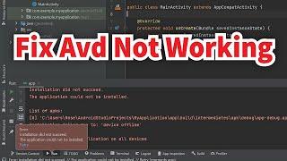 Android Studio AVD Manager | Fix Avd Not Working