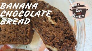 How to Bake Banana Chocolate bread--Cook with Munazza