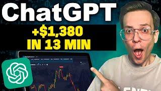 BEST TRADING STRATEGY | +$1,380 EARNED WITH CHAT GPT TRADES | AI BOT FOR TRADING