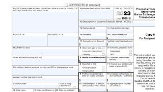 IRS Form 1099-B walkthrough (Proceeds from Broker and Barter Exchange Transactions)