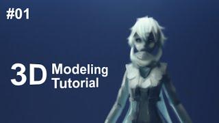 [Part 1/ 40] Anime Character 3D Modeling Tutorial II - Reference and Basemesh