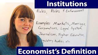 Definition of Institutions in Economics