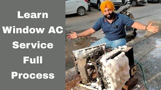 Learn Window AC Servicing full process || Window AC Cleaning at home full process ||